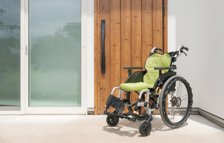 車いす対応の駐車スペース整備の施工イメージ